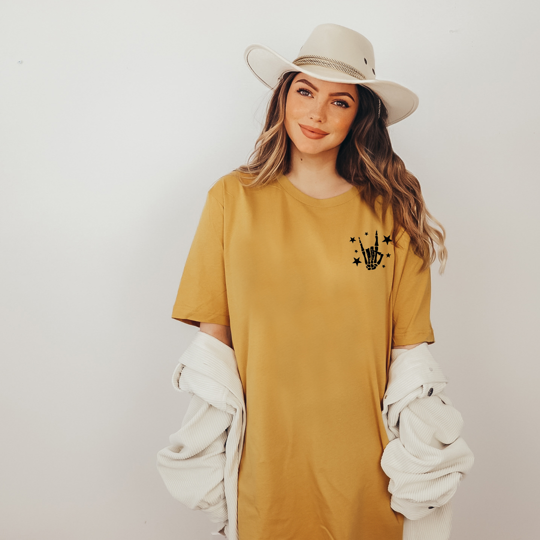 Mom Group Drop Out Tee - Pebble, Soft Cream and Mustard