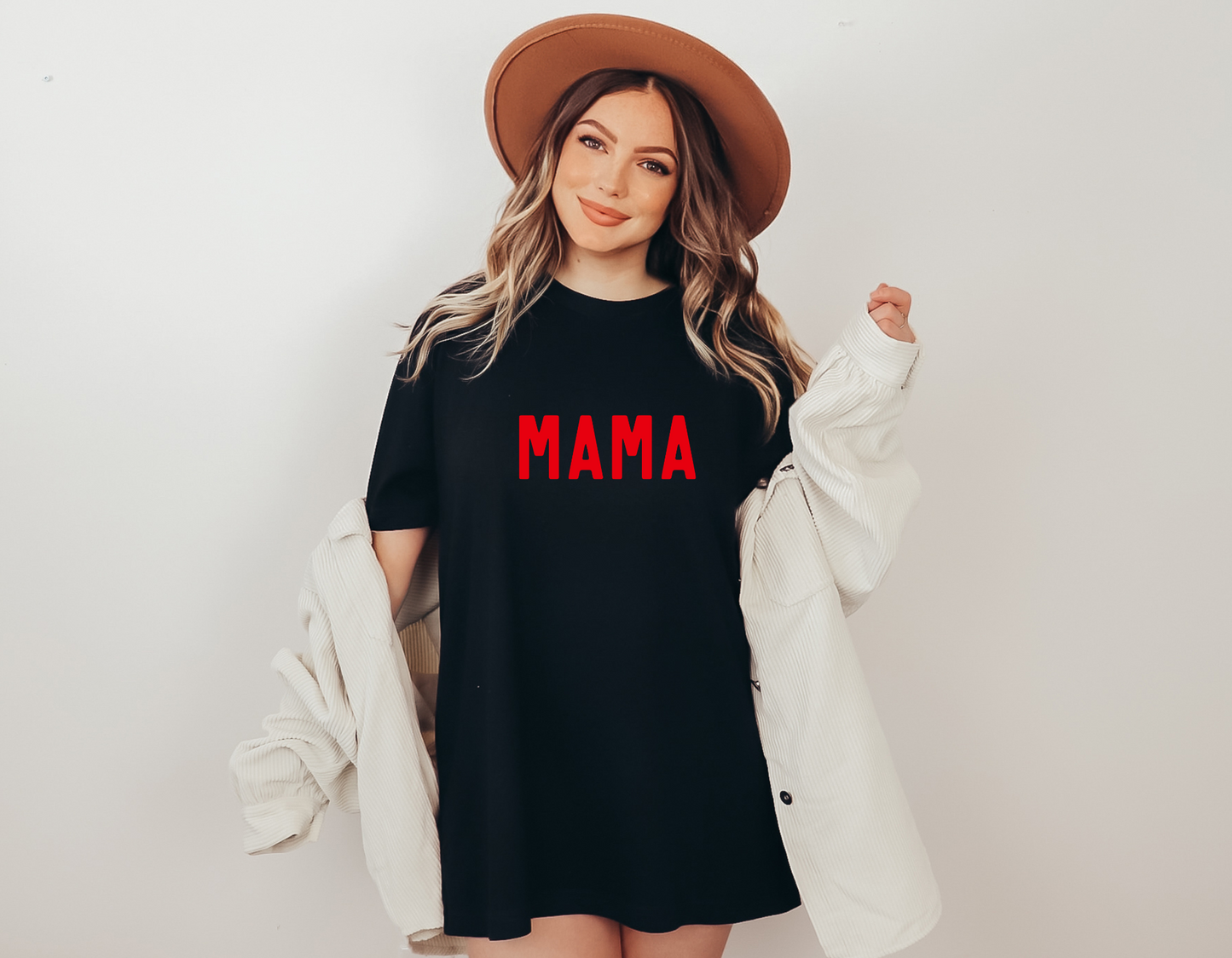 Valentine's Mama T-Shirt - Berry and Black